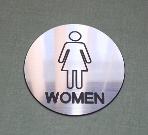 Circular Female Door Sign  -  FREE Postage